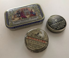 Drei Bedruckte Dosen 1918-1930