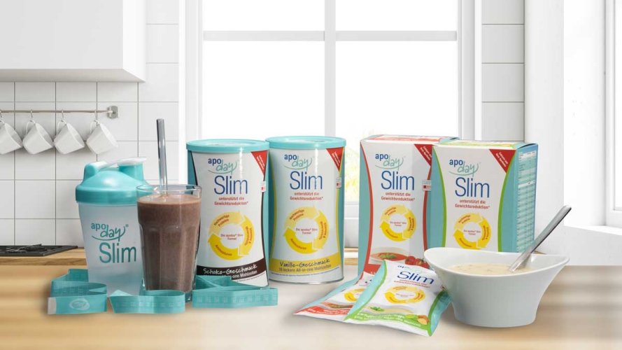 apoday Slim Sortiment apoday Slim Sortiment auf Tisch platziert