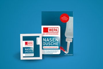 WEPA Die Apothekenmarke Nasendusche in Verpackung dargestellt