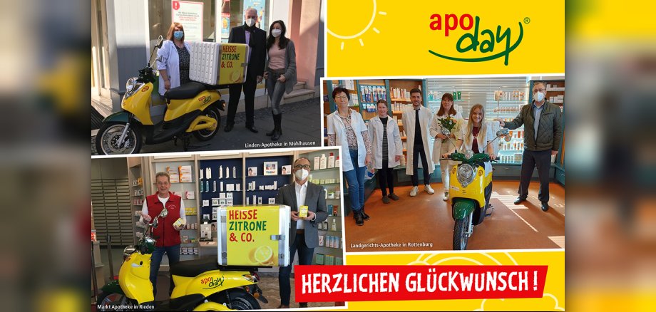 Die Apoday E-Roller Gewinner in einer Collage dargestellt