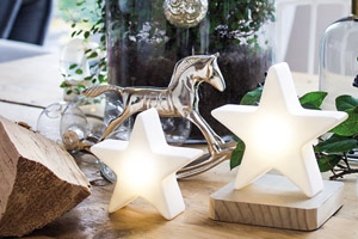Leuchtende Sterne und ein Pferd aus Eisen perfekt als Give-Away für Ihre Apothekenkunden.